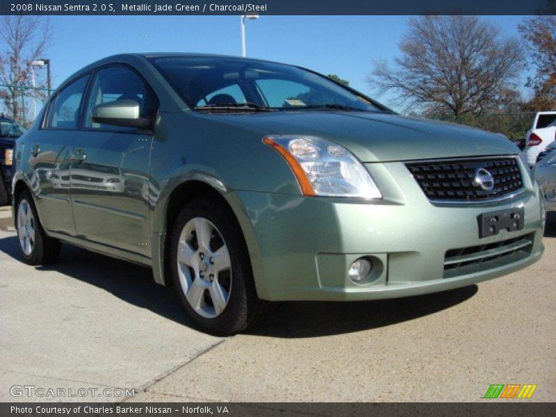 Metallic Jade Green / Charcoal/Steel 2008 Nissan Sentra 2.0 S