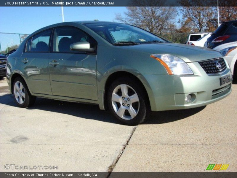 Metallic Jade Green / Charcoal/Steel 2008 Nissan Sentra 2.0 S