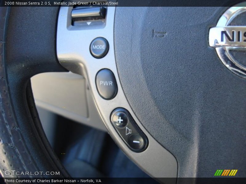 Metallic Jade Green / Charcoal/Steel 2008 Nissan Sentra 2.0 S