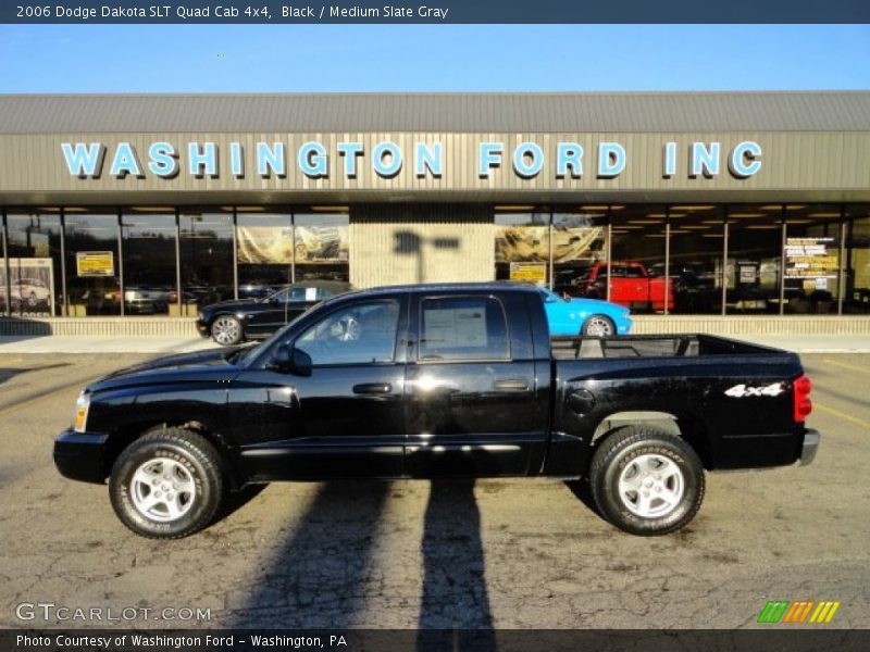 Black / Medium Slate Gray 2006 Dodge Dakota SLT Quad Cab 4x4