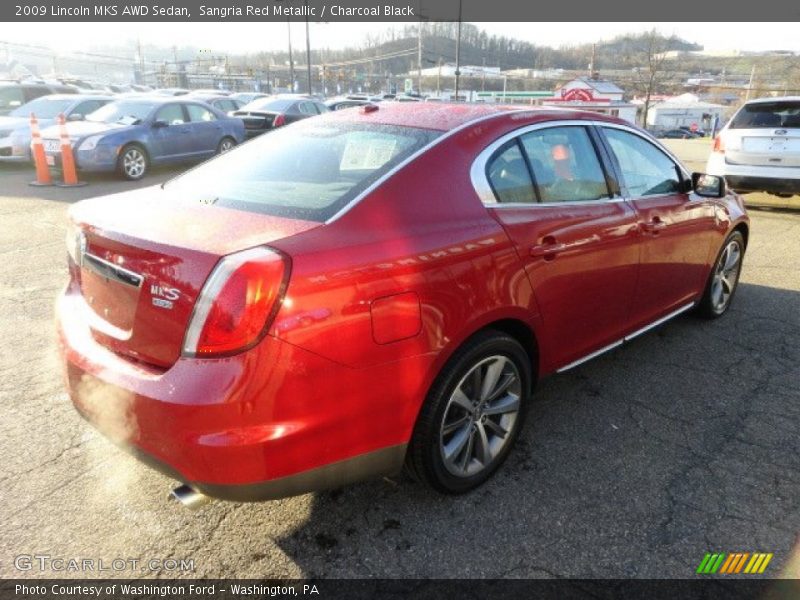 Sangria Red Metallic / Charcoal Black 2009 Lincoln MKS AWD Sedan
