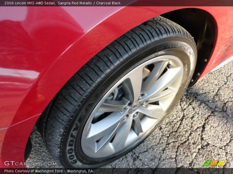 Sangria Red Metallic / Charcoal Black 2009 Lincoln MKS AWD Sedan