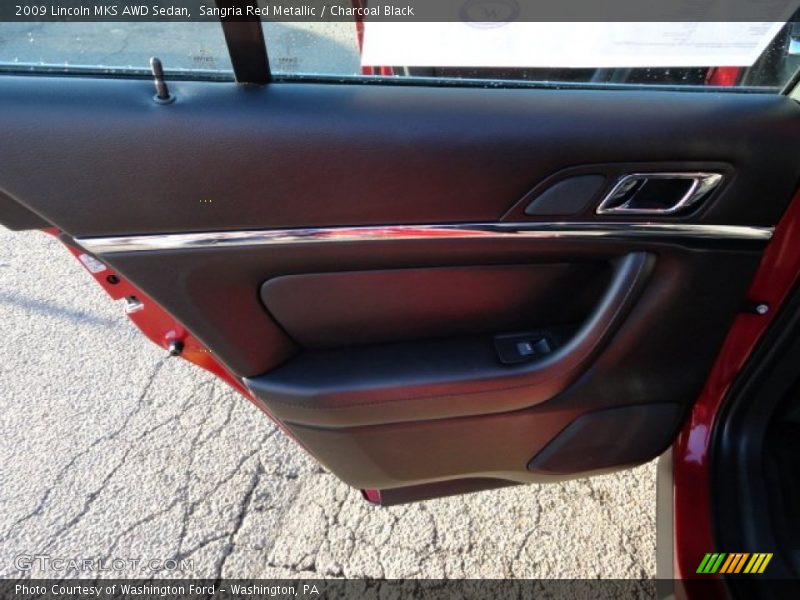 Sangria Red Metallic / Charcoal Black 2009 Lincoln MKS AWD Sedan