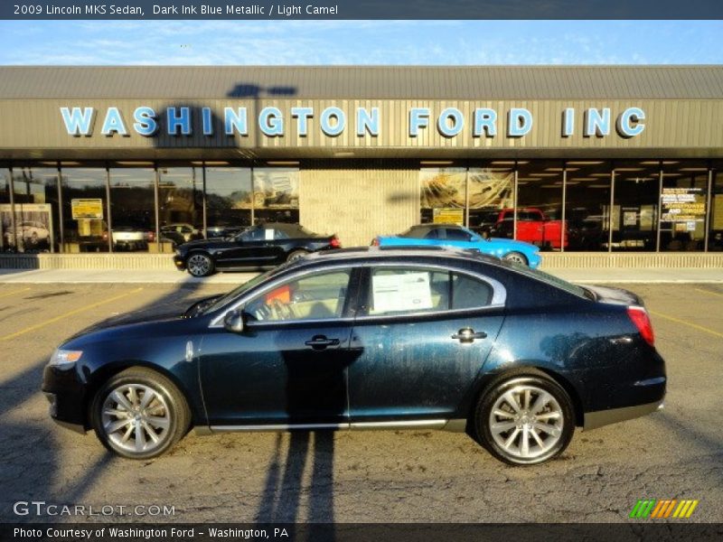 Dark Ink Blue Metallic / Light Camel 2009 Lincoln MKS Sedan