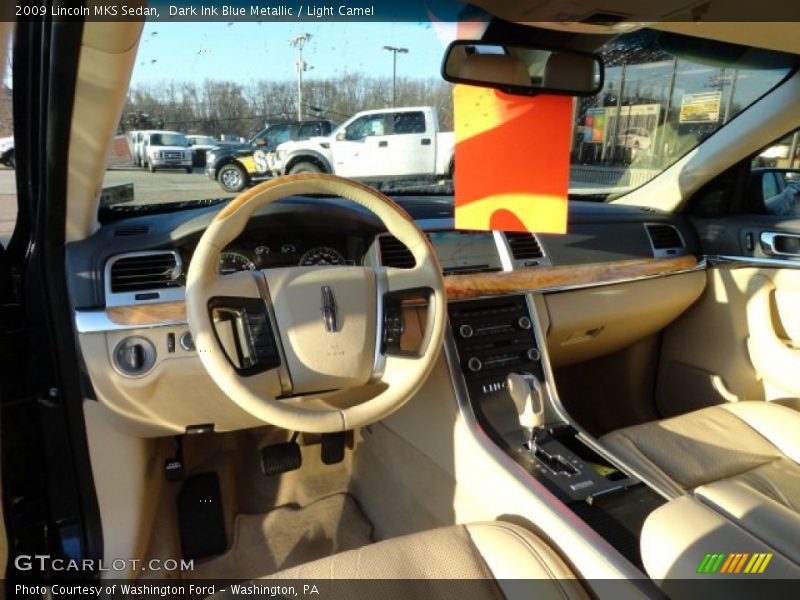 Dark Ink Blue Metallic / Light Camel 2009 Lincoln MKS Sedan