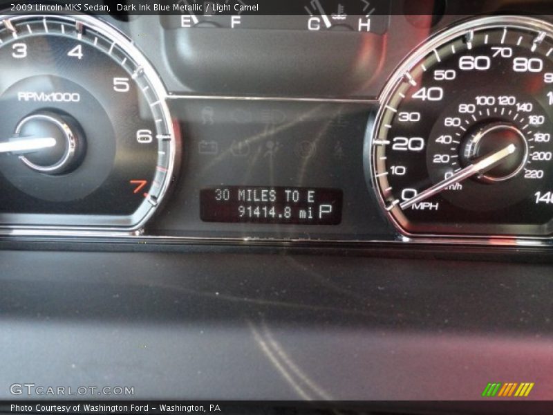 Dark Ink Blue Metallic / Light Camel 2009 Lincoln MKS Sedan