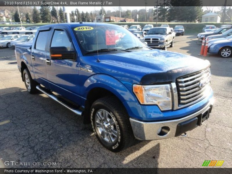 Blue Flame Metallic / Tan 2010 Ford F150 XLT SuperCrew 4x4