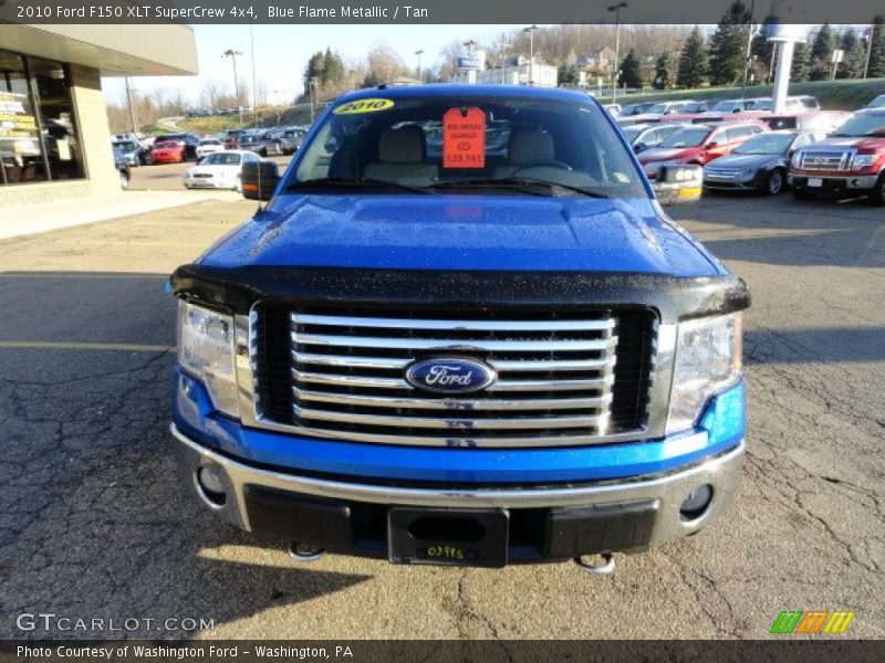 Blue Flame Metallic / Tan 2010 Ford F150 XLT SuperCrew 4x4