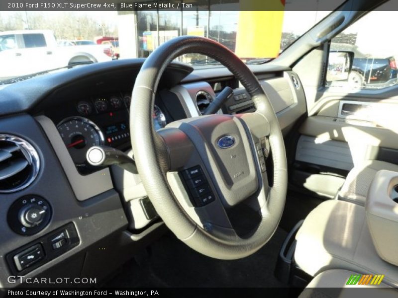 Blue Flame Metallic / Tan 2010 Ford F150 XLT SuperCrew 4x4