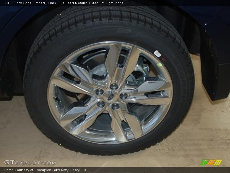 Dark Blue Pearl Metallic / Medium Light Stone 2012 Ford Edge Limited