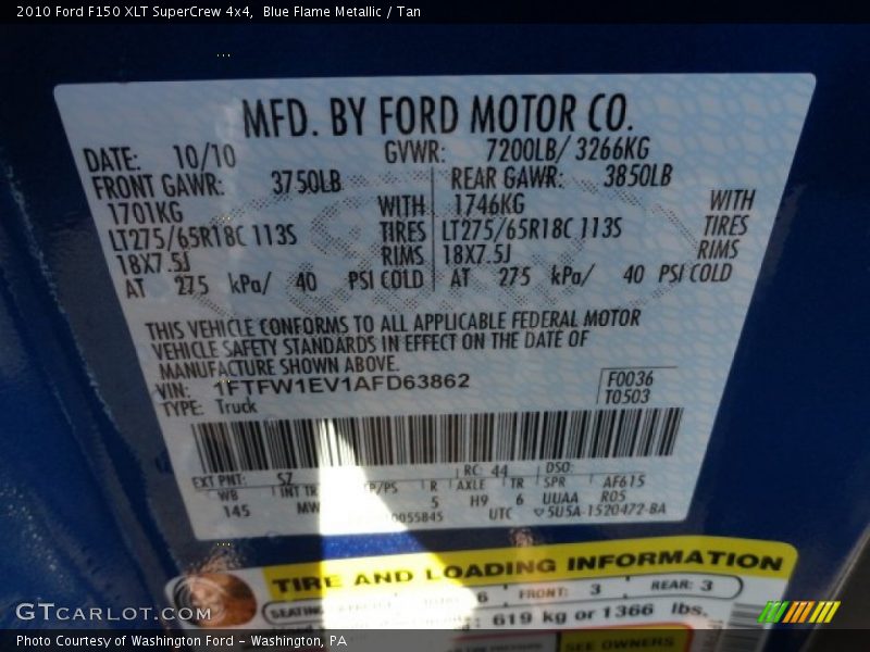 Blue Flame Metallic / Tan 2010 Ford F150 XLT SuperCrew 4x4
