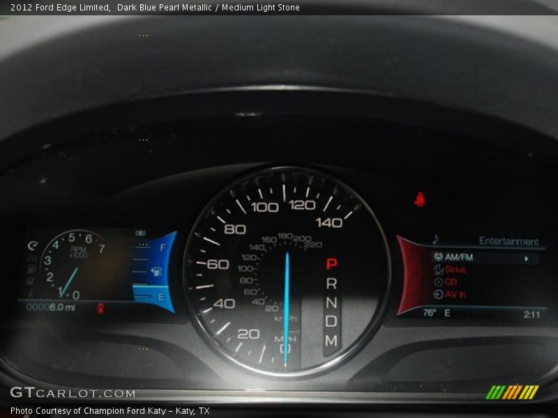 Dark Blue Pearl Metallic / Medium Light Stone 2012 Ford Edge Limited