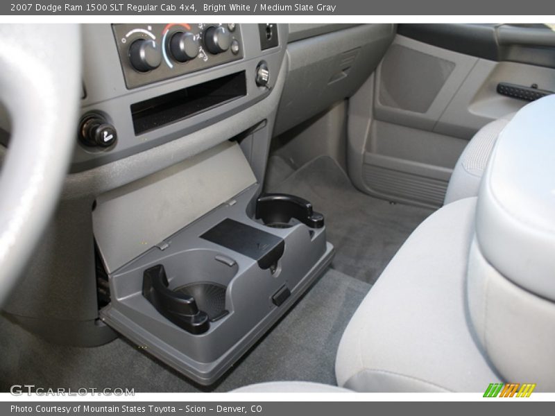 Bright White / Medium Slate Gray 2007 Dodge Ram 1500 SLT Regular Cab 4x4
