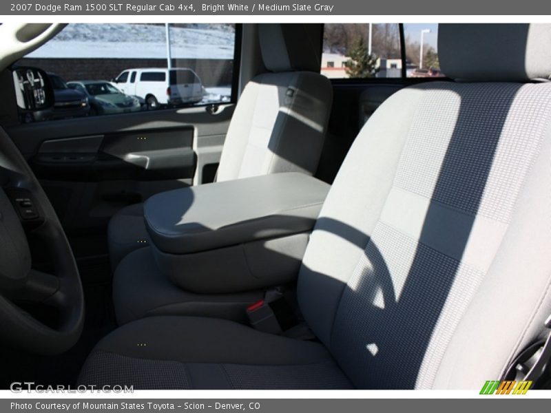 Bright White / Medium Slate Gray 2007 Dodge Ram 1500 SLT Regular Cab 4x4