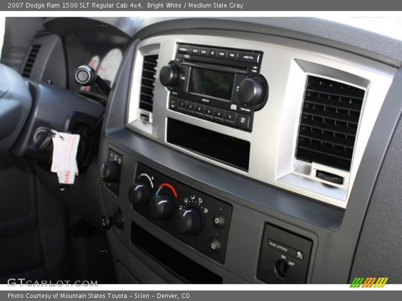Bright White / Medium Slate Gray 2007 Dodge Ram 1500 SLT Regular Cab 4x4