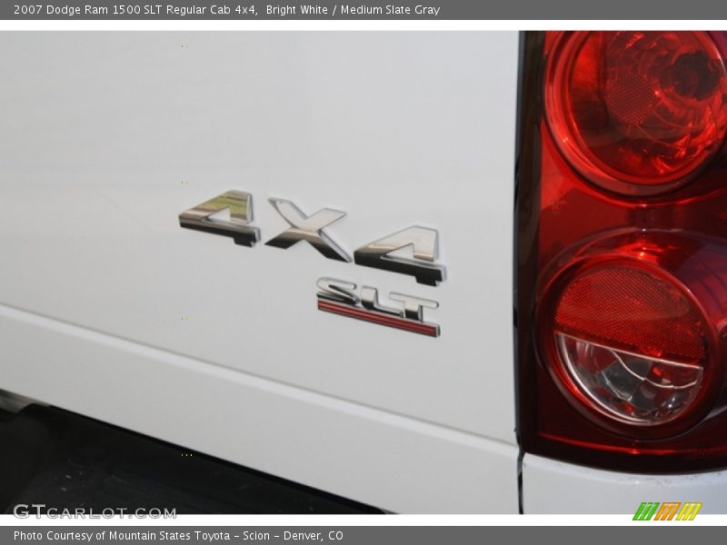 Bright White / Medium Slate Gray 2007 Dodge Ram 1500 SLT Regular Cab 4x4