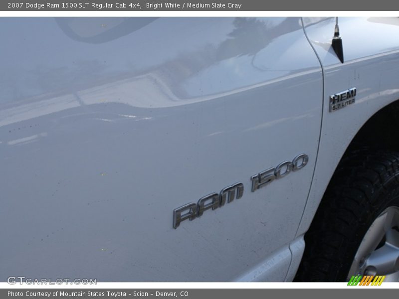 Bright White / Medium Slate Gray 2007 Dodge Ram 1500 SLT Regular Cab 4x4