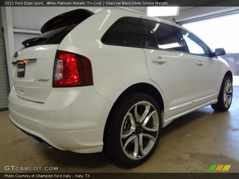 White Platinum Metallic Tri-Coat / Charcoal Black/Silver Smoke Metallic 2012 Ford Edge Sport