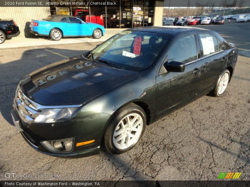 Atlantis Green Metallic / Charcoal Black 2010 Ford Fusion SE