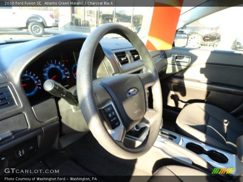 Atlantis Green Metallic / Charcoal Black 2010 Ford Fusion SE