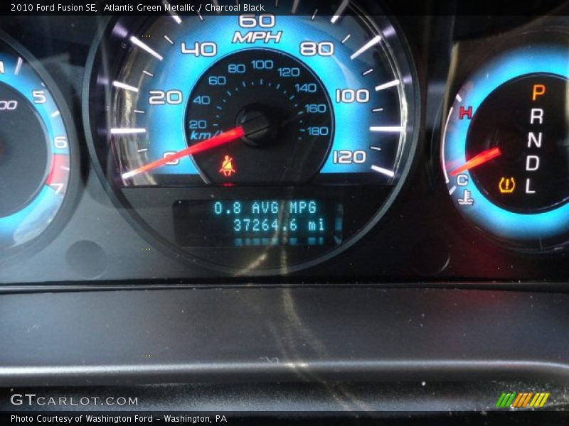 Atlantis Green Metallic / Charcoal Black 2010 Ford Fusion SE