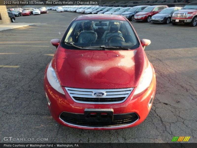 Red Candy Metallic / Charcoal Black 2012 Ford Fiesta SEL Sedan