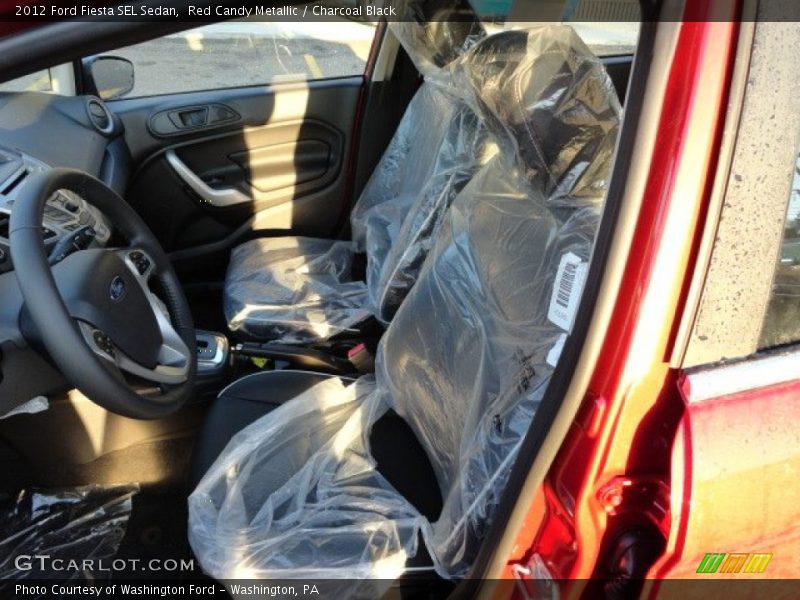 Red Candy Metallic / Charcoal Black 2012 Ford Fiesta SEL Sedan