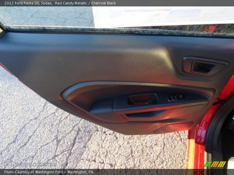 Red Candy Metallic / Charcoal Black 2012 Ford Fiesta SEL Sedan