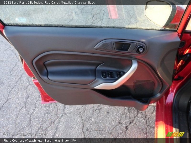 Red Candy Metallic / Charcoal Black 2012 Ford Fiesta SEL Sedan