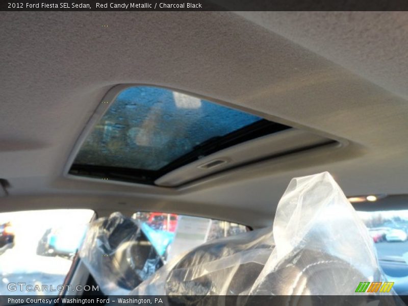 Red Candy Metallic / Charcoal Black 2012 Ford Fiesta SEL Sedan