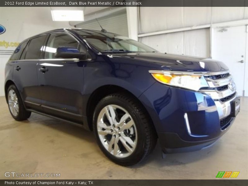 Dark Blue Pearl Metallic / Charcoal Black 2012 Ford Edge Limited EcoBoost