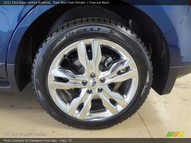 Dark Blue Pearl Metallic / Charcoal Black 2012 Ford Edge Limited EcoBoost