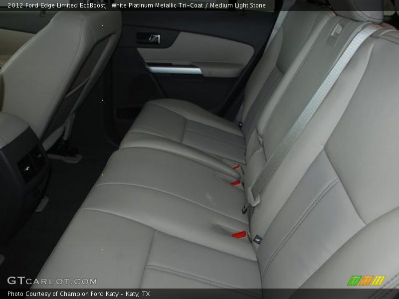 White Platinum Metallic Tri-Coat / Medium Light Stone 2012 Ford Edge Limited EcoBoost
