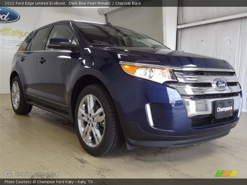 Dark Blue Pearl Metallic / Charcoal Black 2012 Ford Edge Limited EcoBoost