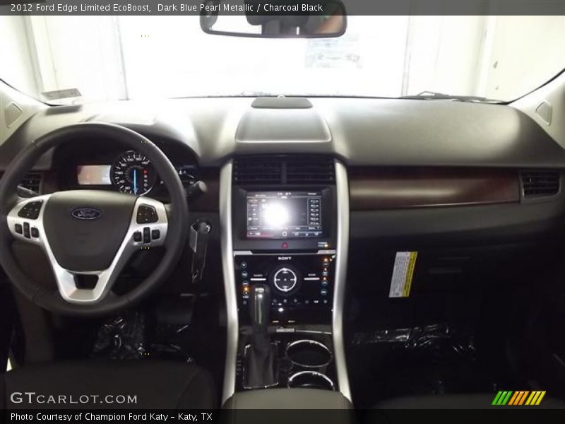 Dark Blue Pearl Metallic / Charcoal Black 2012 Ford Edge Limited EcoBoost