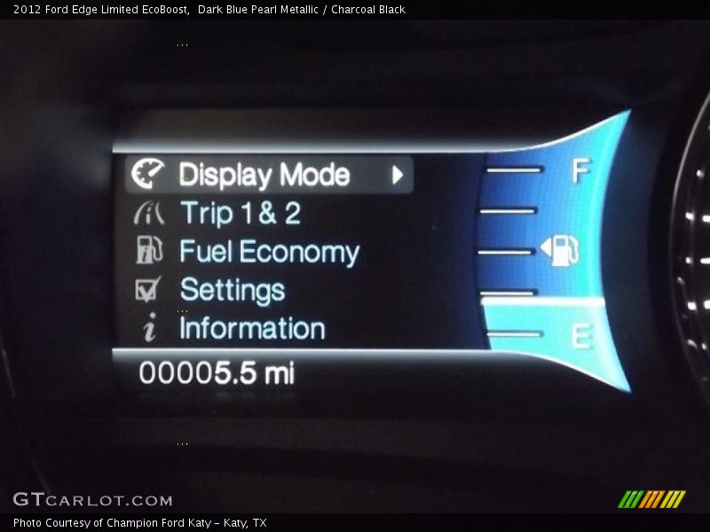 Dark Blue Pearl Metallic / Charcoal Black 2012 Ford Edge Limited EcoBoost