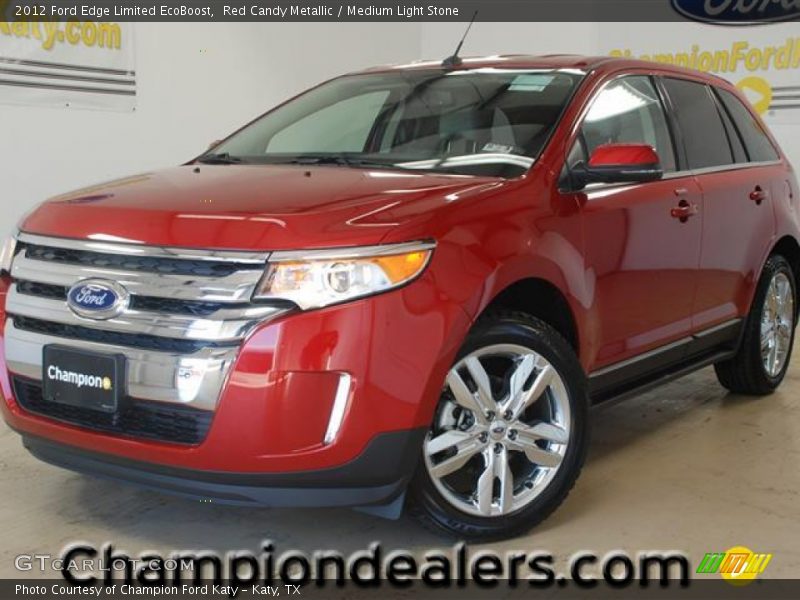 Red Candy Metallic / Medium Light Stone 2012 Ford Edge Limited EcoBoost