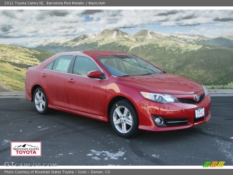 Barcelona Red Metallic / Black/Ash 2012 Toyota Camry SE