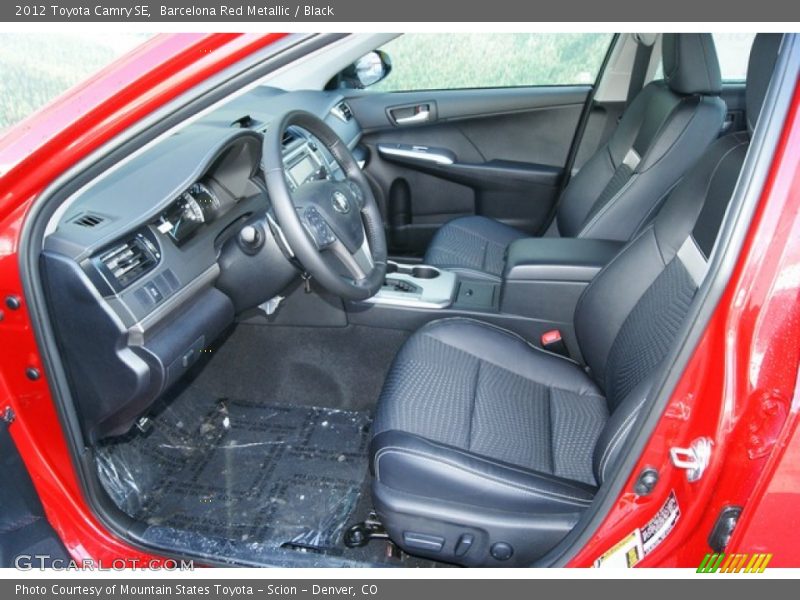 Barcelona Red Metallic / Black 2012 Toyota Camry SE