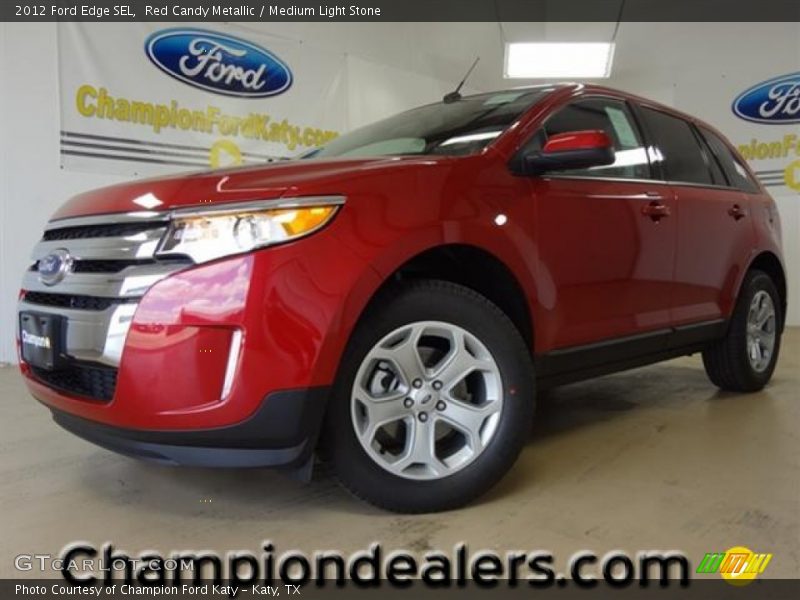 Red Candy Metallic / Medium Light Stone 2012 Ford Edge SEL