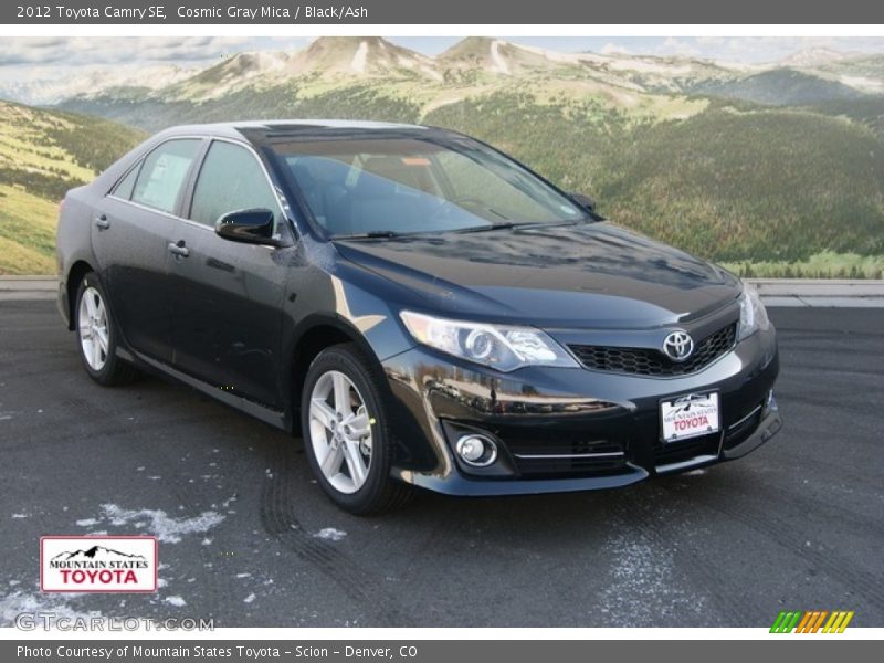 Cosmic Gray Mica / Black/Ash 2012 Toyota Camry SE