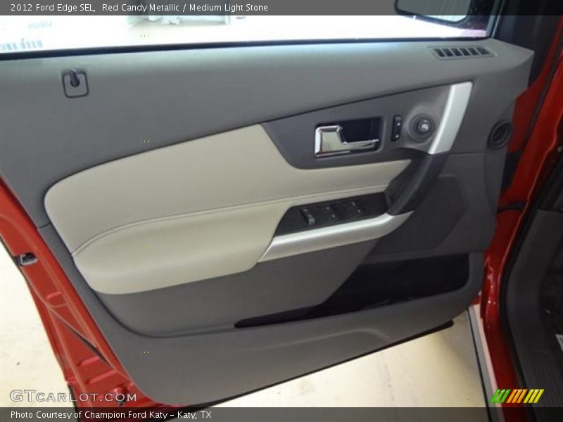 Red Candy Metallic / Medium Light Stone 2012 Ford Edge SEL