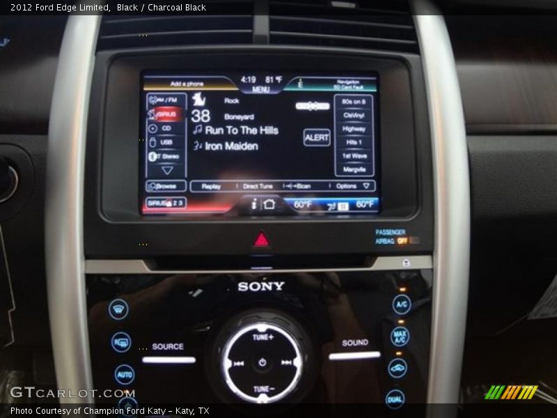 Black / Charcoal Black 2012 Ford Edge Limited
