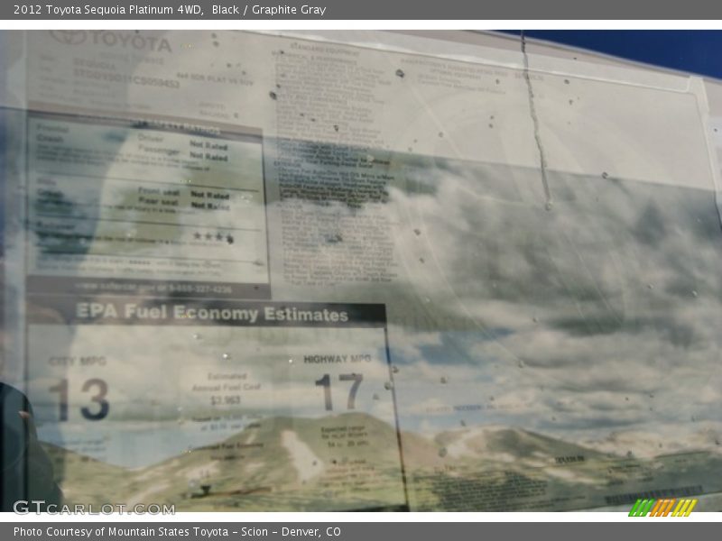 Black / Graphite Gray 2012 Toyota Sequoia Platinum 4WD