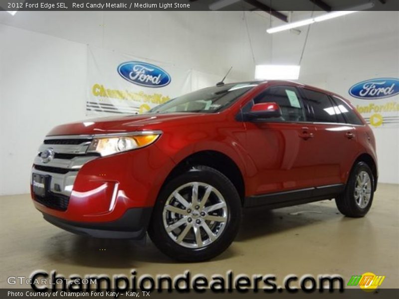 Red Candy Metallic / Medium Light Stone 2012 Ford Edge SEL