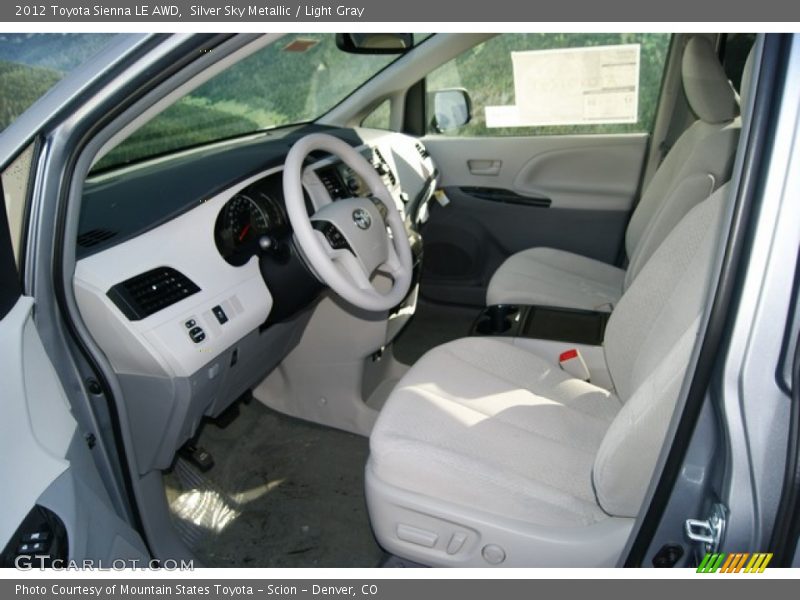  2012 Sienna LE AWD Light Gray Interior