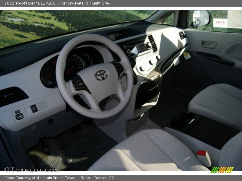Silver Sky Metallic / Light Gray 2012 Toyota Sienna LE AWD