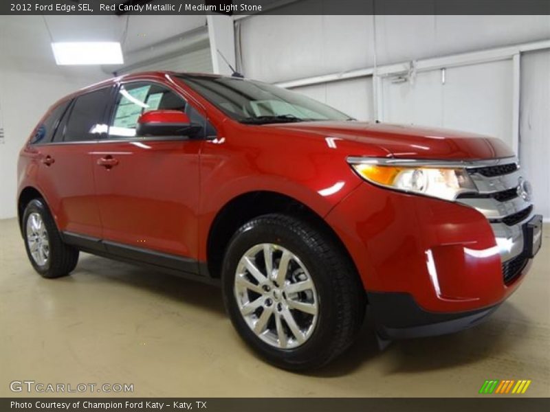 Red Candy Metallic / Medium Light Stone 2012 Ford Edge SEL