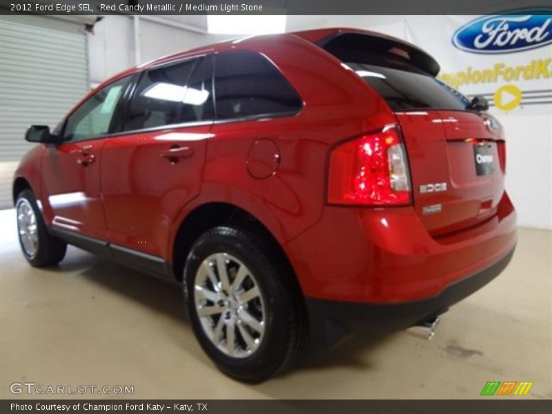 Red Candy Metallic / Medium Light Stone 2012 Ford Edge SEL