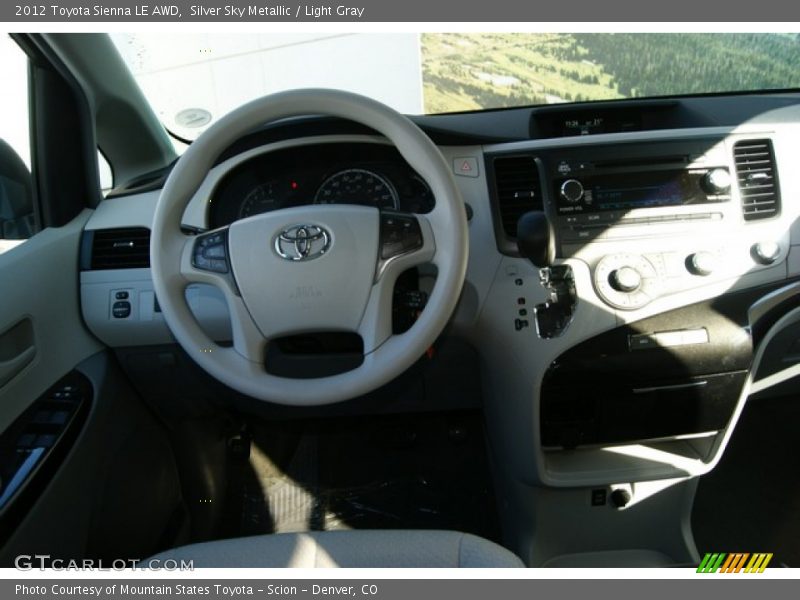 Silver Sky Metallic / Light Gray 2012 Toyota Sienna LE AWD